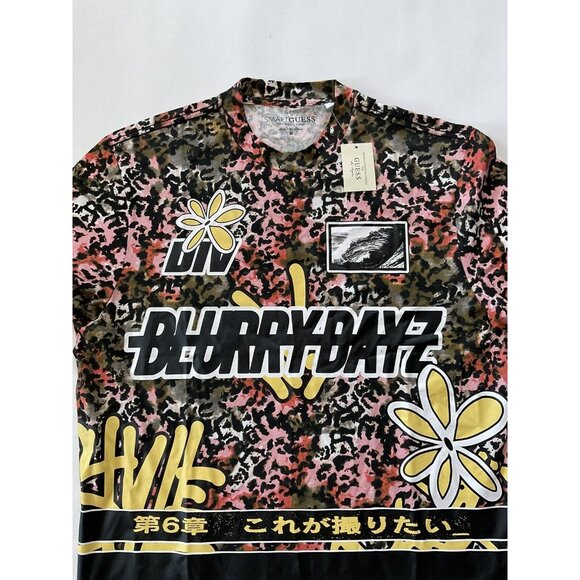 Guess Men’s Stamped Multicolored Short Sleeves T-Shirt Size M - Picture 4 of 7